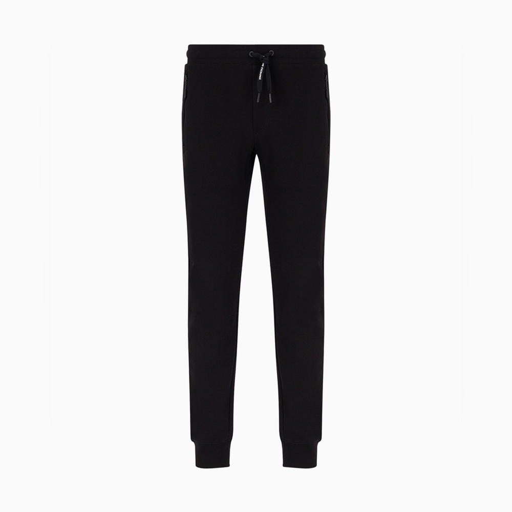 Armani Exchange Soft Yarn Jogger Pants With Logo Black